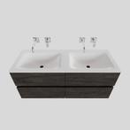 Badkamermeubel Solid Surface BWS Oslo 120x46 cm Dubbel Wood, Ophalen of Verzenden, Nieuw, Bad