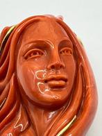 Broche - 18 karaat Geel goud Koraal