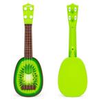 Ecotoys mini kunststof kinder ukelele / gitaar kiwi met 4, Ophalen of Verzenden, Nieuw