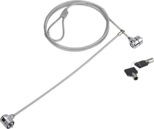 Conceptronic CNBSLOCK15T kabelslot Zilver 1,5 m, Computers en Software, Pc- en Netwerkkabels, Nieuw, Verzenden