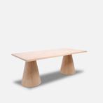 Tafel Boomstam Eikenhout  Set Kegelpoot  240x100, Nieuw