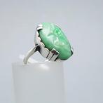 Zilver, Art Deco, Jadeiet(getest) - Ring
