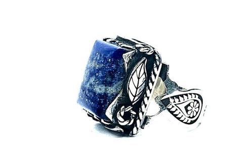 Lapis lazuli - Zilver - Ring - Islamitisch & Etnisch, Antiek en Kunst, Kunst | Niet-Westerse kunst