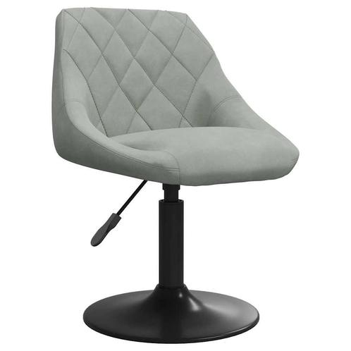 Fluweel Eetkamerstoel Lichtgrijs - Tweedekansje - OP=OP, Huis en Inrichting, Stoelen, Grijs, Nieuw, Ophalen of Verzenden
