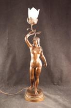 Anton Nelson (1880-1910) - Naakt - Lamp - Brons, Antiek en Kunst