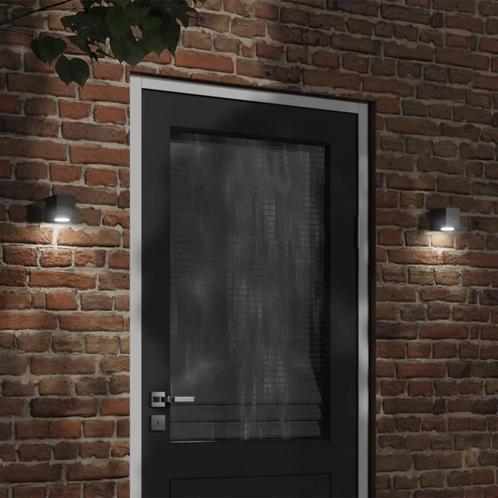 vidaXL Buitenwandlamp gegoten aluminium zwart, Tuin en Terras, Buitenverlichting, Nieuw, Verzenden
