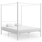 vidaXL Hemelbedframe metaal wit 160x200 cm, Verzenden, Wit, 200 cm, Metaal