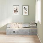 vidaXL Opbergbedframe Betongrijs 80x200 cm, Eenpersoons, Verzenden, Nieuw, 80 cm