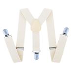 Fako Fashion® - Kinder Bretels - Effen - 65cm - Crème, Kinderen en Baby's, Kinderkleding | Overige, Verzenden, Nieuw