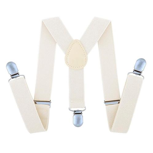 Fako Fashion® - Kinder Bretels - Effen - 65cm - Crème, Kinderen en Baby's, Kinderkleding | Overige, Verzenden