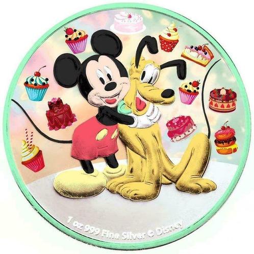 Niue. 2 Dollars 2020 Mickey & Pluto Best Friends Cakes -, Postzegels en Munten, Munten | Europa | Niet-Euromunten