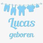 Geboorte jongen waslijn | Raamsticker, Kinderen en Baby's, Kraamcadeaus en Geboorteborden, Nieuw, Geboortebord, Verzenden