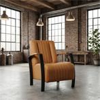 Leren fauteuil Glamour - Toledo Sabbia (lichtcognac), Huis en Inrichting, Fauteuils, Nieuw, Ophalen of Verzenden, 50 tot 75 cm