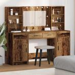 vidaXL Toilettafel Set met lade met plank 3 pcs Oud hout, Verzenden, Nieuw
