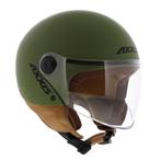 Nieuwe Axxis Square S helm mat groen scooter brommer helmen, Fietsen en Brommers, Brommerhelmen, Nieuw, Axxis, Ophalen of Verzenden