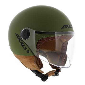 Nieuwe Axxis Square S helm mat groen scooter brommer helmen