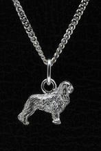 Zilveren King Charles spaniel ketting hanger - klein, Verzenden, Nieuw