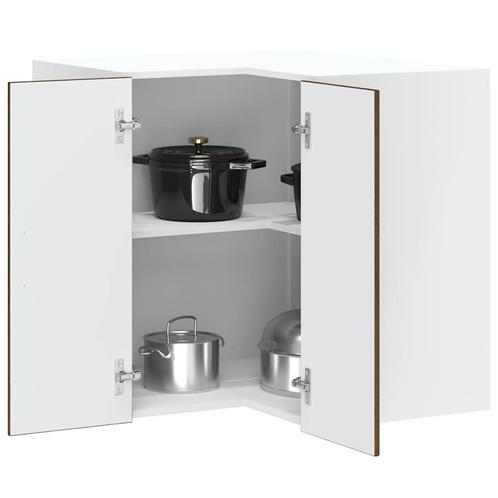 vidaXL Keukenwandhoekkast Lucca bewerkt hout bruin, Huis en Inrichting, Keuken | Keukenelementen, Bruin, Nieuw, Verzenden