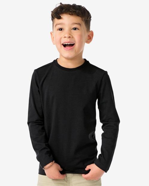HEMA Kinder basis t-shirts stretch katoen - 2 stuks zwart, Kinderen en Baby's, Kinderkleding | Overige, Nieuw, Verzenden