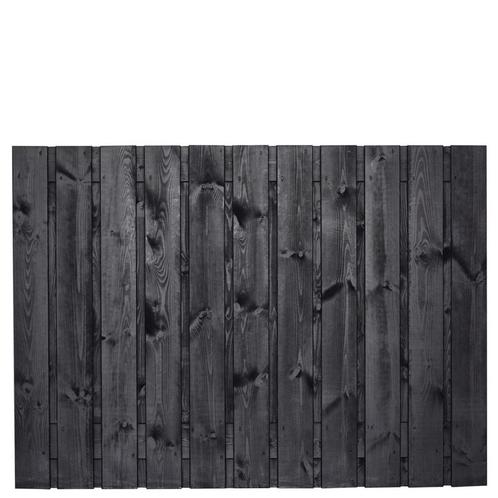 Schutting Tuinscherm Dresden 130x180cm zwart gespoten Grenen, Tuin en Terras, Schuttingen, Minder dan 3 meter, Nieuw, Hout, 1 tot 2 meter