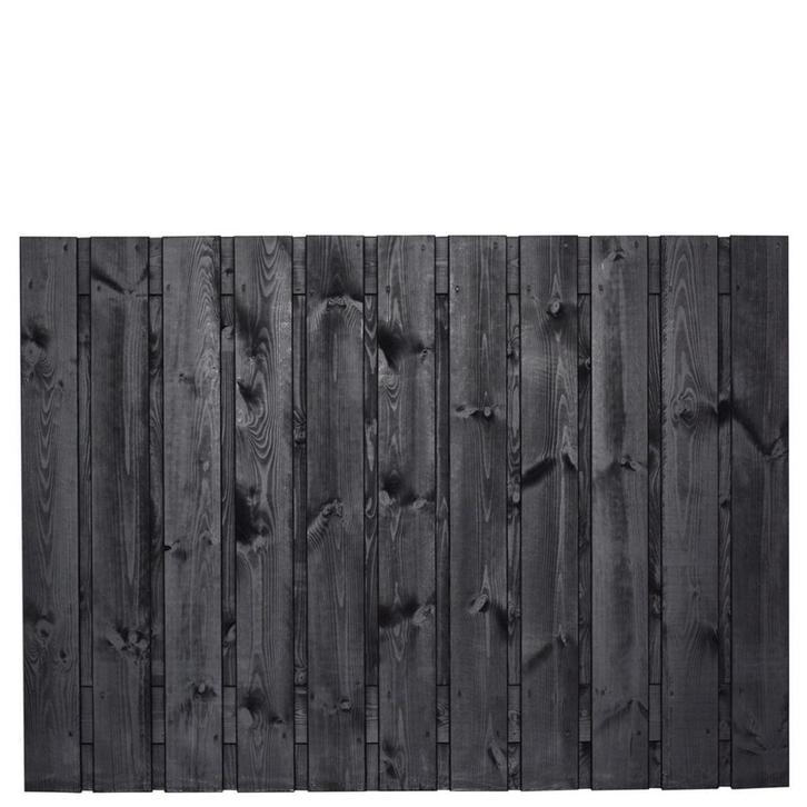 Schutting Tuinscherm Dresden 130x180cm zwart gespoten Grenen, Tuin en Terras, Schuttingen, Minder dan 3 meter, Nieuw, Hout, 1 tot 2 meter