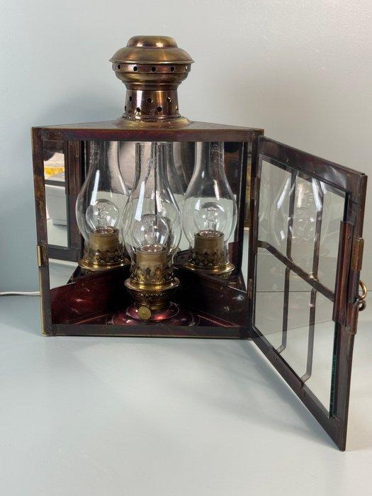 Lamp - Glas, Koper, Messing, Antiek en Kunst, Curiosa en Brocante