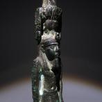 Oud-Egyptisch Brons Figuur van de God Nefertum. Late Periode