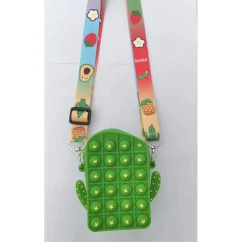 Pop It Portemonnee Cactus - Fidget Anti Stress Speelgoed, Sieraden, Tassen en Uiterlijk, Portemonnees, Nieuw, Verzenden