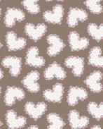 Quilt Katoen Hartjes Bruin, Nieuw, Bruin