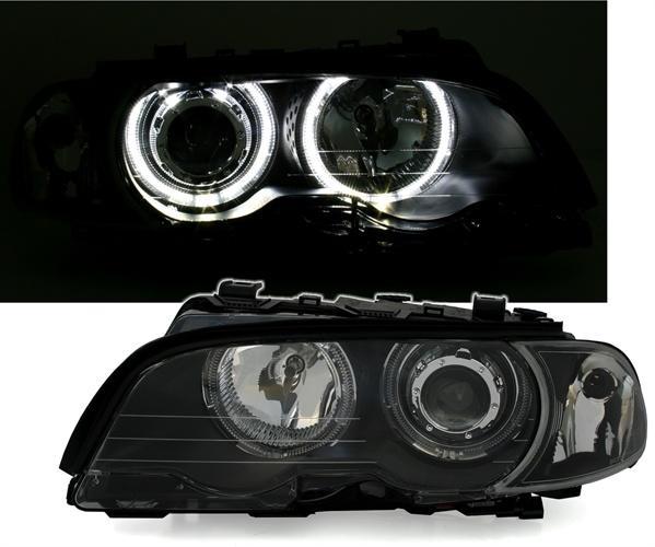 Xenon Look Koplampen met LED Angel Eyes voor BMW 3 Serie E46, Auto diversen, Tuning en Styling, Ophalen of Verzenden