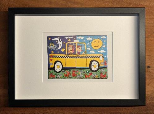 James Rizzi (1950-2011) - A Taxi And Some Pigeons, Antiek en Kunst, Antiek | Overige Antiek