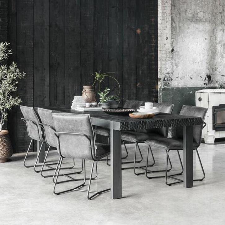 *WOONWINKEL* DTP Home Timeless Black Beam Robuuste Eettafel, Huis en Inrichting, Tafels | Eettafels, Nieuw, Verzenden
