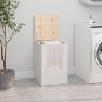 vidaXL Wasmand 44x44x66 cm massief grenenhout wit, Verzenden, Nieuw