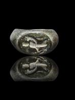 Oud-Romeins Bronze Rare Fortuna Seal Ring (Zonder, Sieraden, Tassen en Uiterlijk, Antieke sieraden