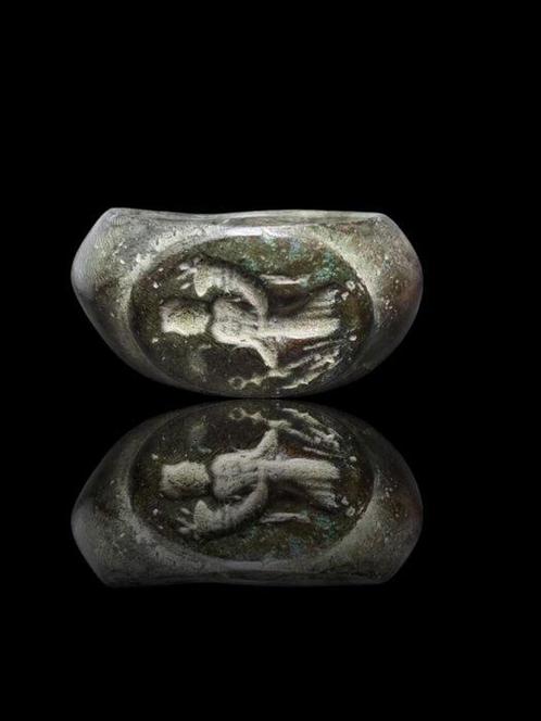 Oud-Romeins Bronze Rare Fortuna Seal Ring (Zonder, Sieraden, Tassen en Uiterlijk, Antieke sieraden