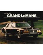 1982 PONTIAC GRAND LEMANS BROCHURE ENGELS, Nieuw, Author