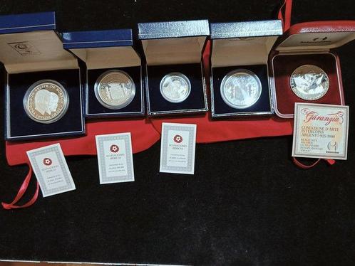 Spanje. 5 Estuches 4 Medallas Proof Acuñaciones Ibéricas* &, Postzegels en Munten, Munten | Europa | Niet-Euromunten