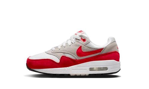 Nike Air Max 1 White University Red Enfant - maat 38.5, Kleding | Dames, Schoenen, Sneakers of Gympen, Nieuw, Verzenden