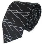 ALLES € 5,-!!  Zwarte stropdas XL • Stropdassen, Nieuw, Met patroon, Losse Blouse Kraagjes, Zwart