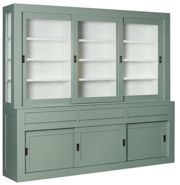Design buffetkast Engels groen Petten 240 x 220cm, Huis en Inrichting, Kasten | Buffetkasten, Ophalen of Verzenden