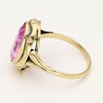Ring - 14 karaat Geel goud - Gekleurde saffier, Sieraden, Tassen en Uiterlijk, Ringen, Nieuw