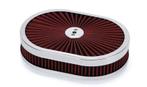 12 inch oval luchtfilter Rood/chroom, Ophalen of Verzenden, Nieuw