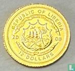 Liberia 12 dollar 2008 (PROOF) Hungary, Verzenden, Losse munt, Goud