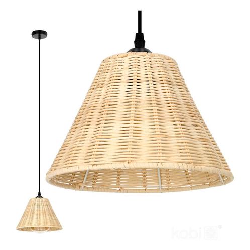 LED Hanglamp E27 bamboe 25cm | Ronda, Huis en Inrichting, Lampen | Hanglampen, 50 tot 75 cm, Nieuw, Overige materialen, Ophalen of Verzenden