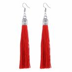Fako Bijoux® - Oorbellen - Kwast Romania - Rood, Sieraden, Tassen en Uiterlijk, Oorbellen, Verzenden, Nieuw