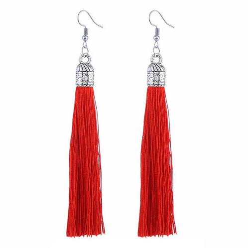 Fako Bijoux® - Oorbellen - Kwast Romania - Rood, Sieraden, Tassen en Uiterlijk, Oorbellen, Verzenden