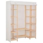 vidaXL Kledingkast 135x40x170 cm stof wit, Verzenden, Nieuw