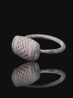 Viking periode Rare Bronze Hammer Seal Ring (Zonder, Sieraden, Tassen en Uiterlijk, Antieke sieraden