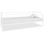 vidaXL Bedbank metaal wit 90x200 cm, Huis en Inrichting, Slaapkamer | Bedden, 90 cm, Eenpersoons, Verzenden, Wit