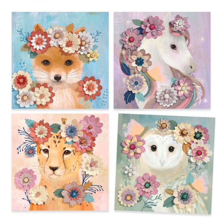 Djeco creatief papier bloemkronen k van €17,99 voor €14,39, Kinderen en Baby's, Speelgoed | Educatief en Creatief, Ophalen of Verzenden